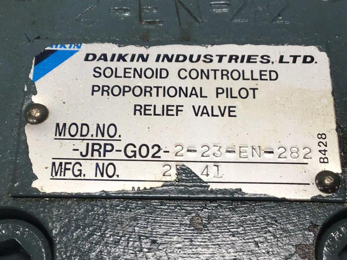 Used DAIKEN Relief Valve JRP-G02-2-23-EN-282 #132254