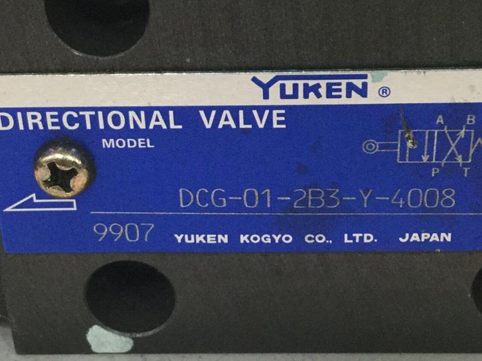 Used YUKEN Directional Valve DCG-01-2B3-Y-4008 USED