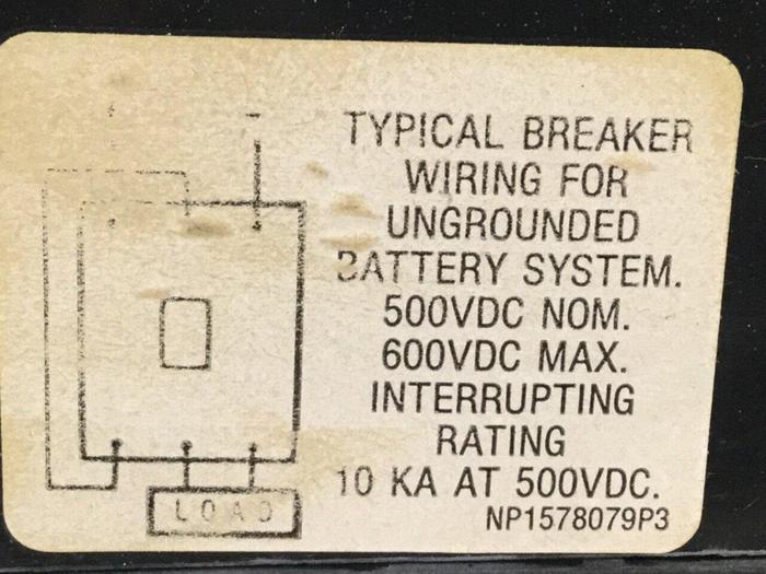 Used GENERAL ELECTRIC / GE 125 Amp Circuit Breaker TFJ236125 Used