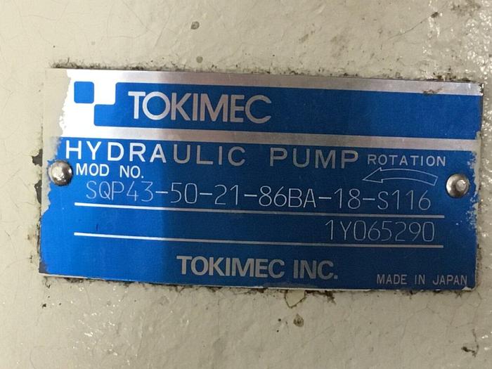 Used TOKIMEC Hydraulic Pump SQP43-50-21-86BA-18-S116 Used