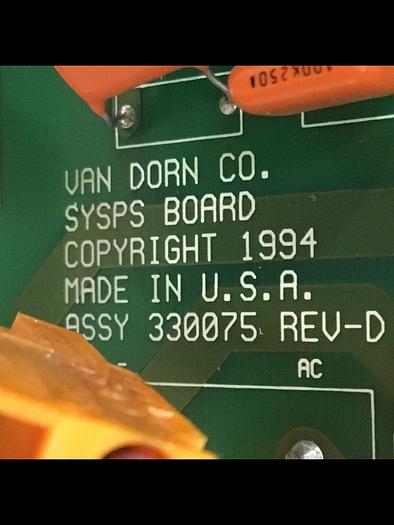 Used VAN DORN Power Supply 330075 USED