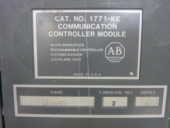 Used ALLEN BRADLEY Communication Control Module 1771-KE SER A #65524