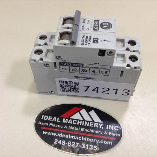 Used ALLEN BRADLEY 2 Amp Circuit Breaker 1492-CB1/G020 SER C #74213
