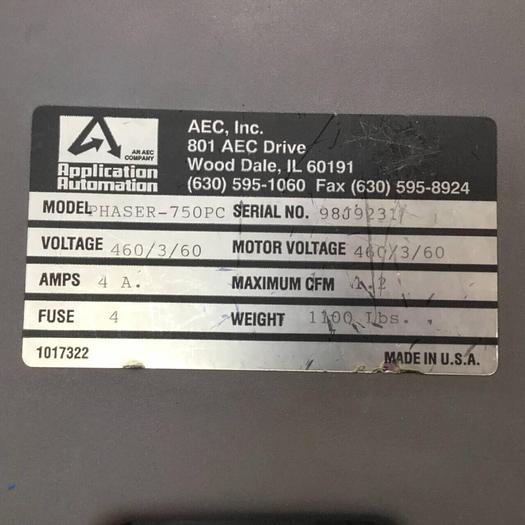 Used AEC Teach Pendant PHASER-750PC #93442