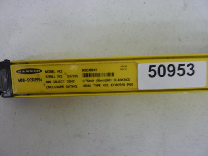 Used BANNER ENGINEERING Mini Screen Light Curtain MSE3624Y Used