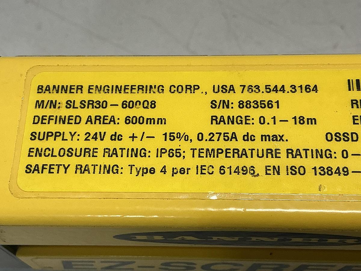 Used BANNER SLSR30-600Q8