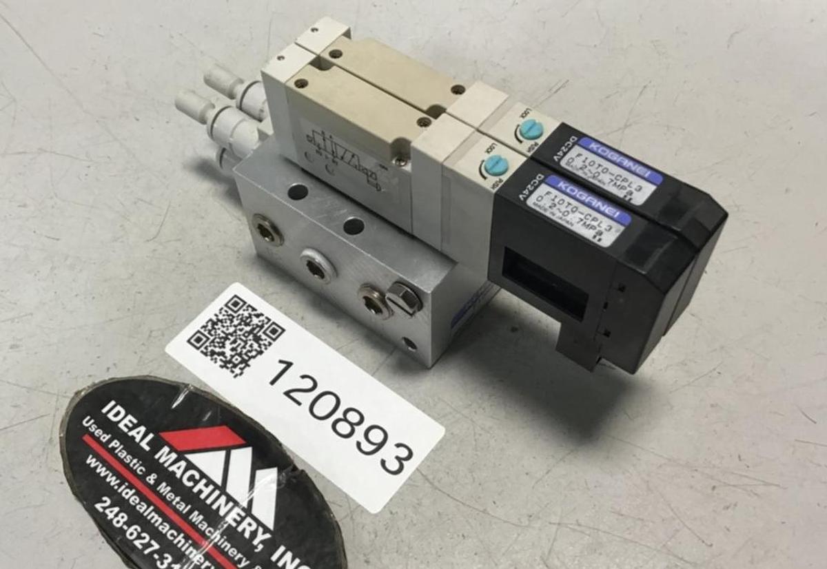 Used KOGANEI Manifold w/ Valve F10M2AJ USED