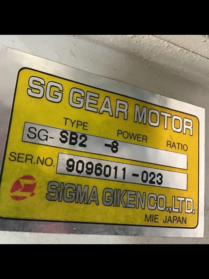 Used SIGMA GIKEN Gearmotor SG-SB2-8 Used