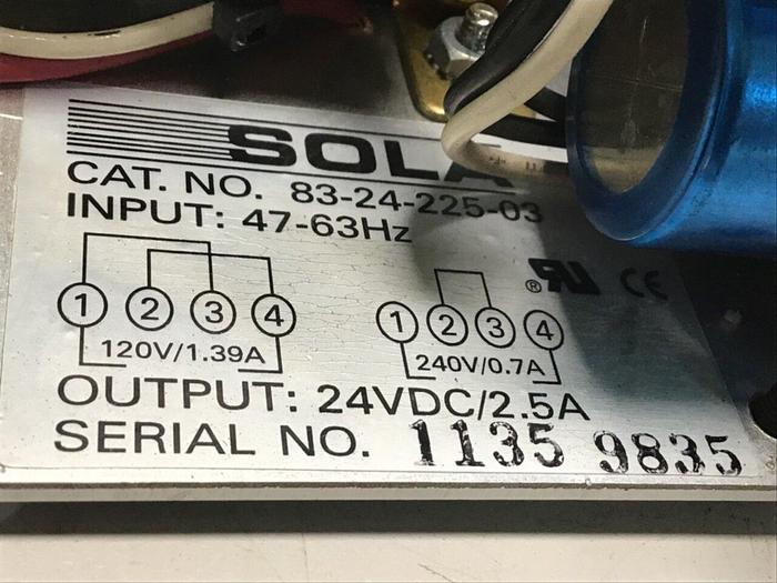 Used SOLA ELECTRIC Power Supply 83-24-225-03 #112856