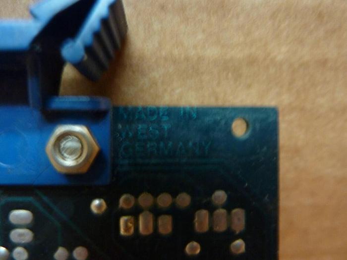 Used BESTUCKUNGSSEITE Hydraulic Control Card BASIS TYPE C #25604