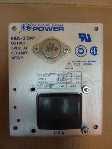 Used INTERNATIONAL POWER Power Supply 1HB5-3/OVP #22930