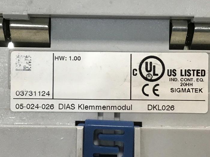 Used SIGMATEK Base Module DKL026 05-024-026 #133328