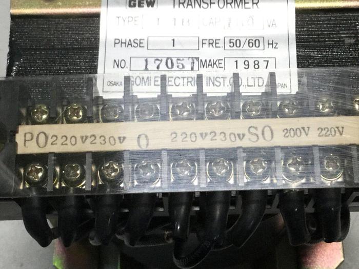 Used GOMI ELECTRIC 0.1 kVA Transformer T-1B 100VA #107874