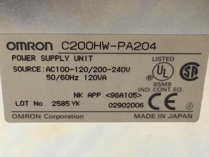 Used OMRON Power Supply C200HW-PA204 #122617