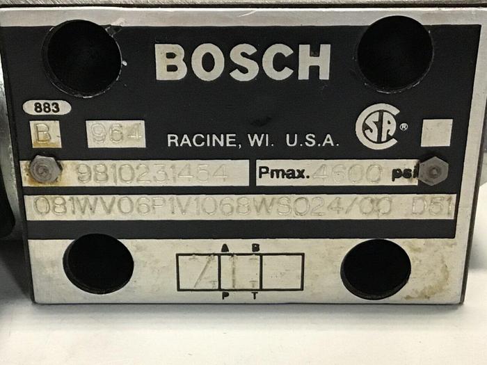 Used BOSCH Valve 081WV06P1V1068WS024/00D51 9810231454 Used