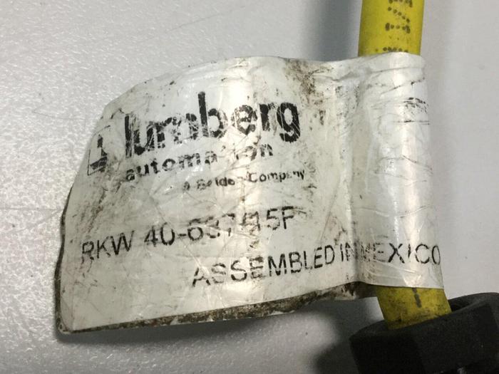 Used LUMBERG Single Ended Cordset RKW 40-637/15F #104409