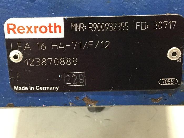 Used REXROTH Valve LFA 16 H4-71/F12 #134706