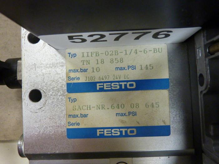 Used FESTO Control Block / Valve Terminal IFB8-02 #52776