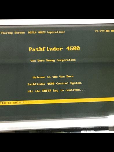 Used VAN DORN Operator Panel PATHFINDER 4500 MONOCHROME Used