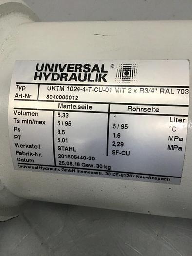 Used UNIVERSAL HYDRAULIK Heat Exchanger UKTM1024-4-T-CU-01 Used
