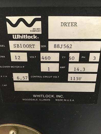Used AEC WHITLOCK SB-100RT Desiccant Dryer Used #142461