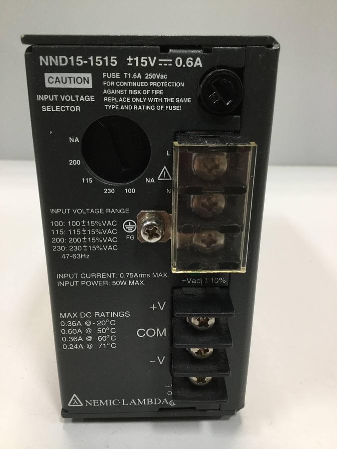 Used NEMIC-LAMBDA Power Supply NND15-1515 USED