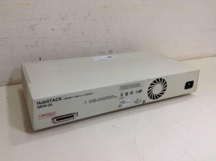 Used CABLETRON 10 Base-T Hub w/ Lanview SEHI-24 #75002