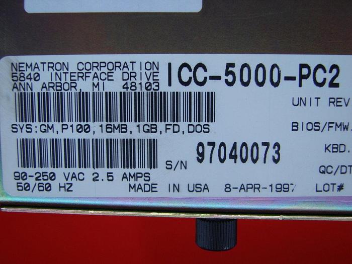 Used NEMATRON CORP Operator Interface ICC-5000-PC2 Used