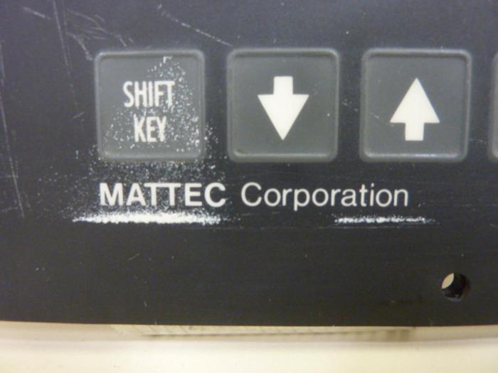 Used MATTEC Operator Interface / Keyboard 185-0010/1 #55535