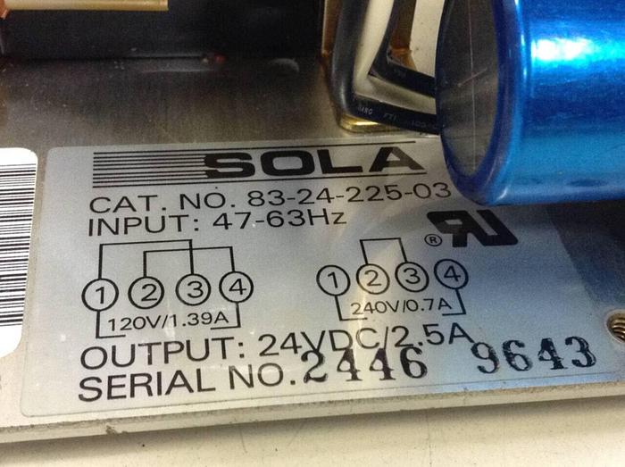 Used SOLA ELECTRIC Power Supply 83-24-225-03 #75276