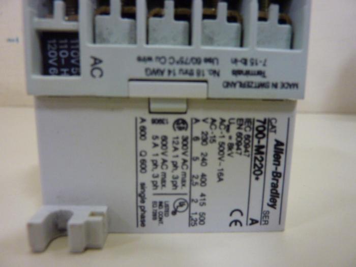 Used ALLEN BRADLEY Contactor 700-M220 SER A #55526