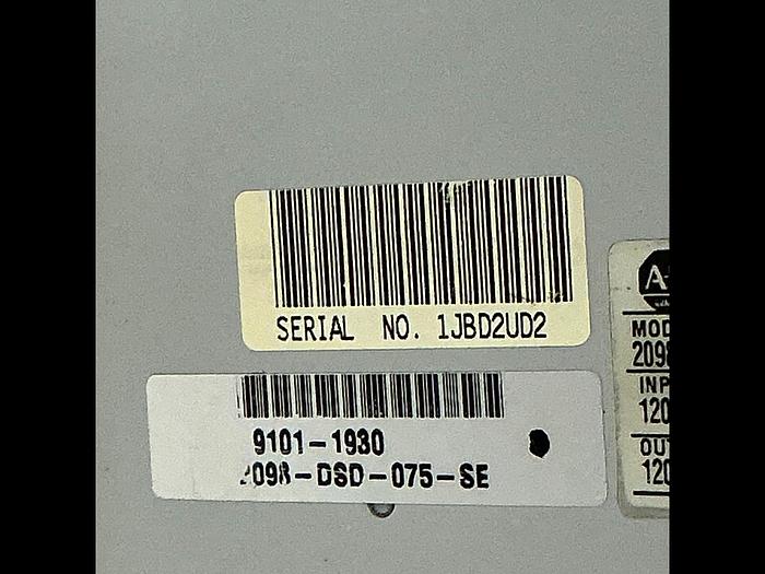 Used ALLEN BRADLEY 2098-DSD-075-SE