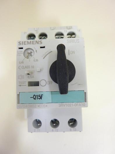 Used SIEMENS Motor Starter 3RV1021-0FA10 #45559