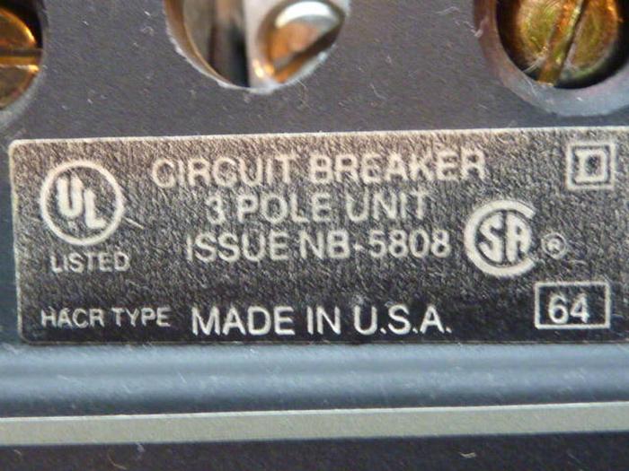 Used SQUARE D 20 Amp Circuit Breaker FAL360201212 USED
