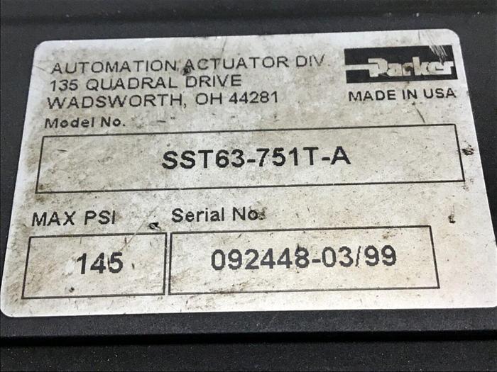 Used PARKER Cylinder SST63-751T-A #140106