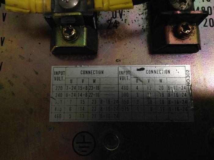 Used FANUC 5 kVA Transformer A80L-0024-0001#E-02 #89479