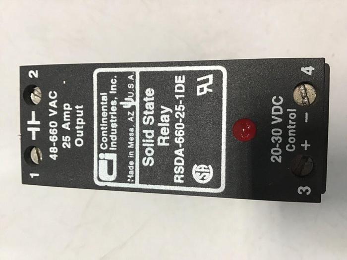 Used CONTINENTAL INDUSTRIES Solid State Relay RSDA-660-25-1DE #134751