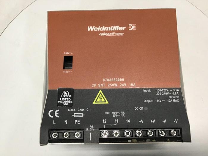 Used WEIDMULLER Power Supply 8708680000 #66506