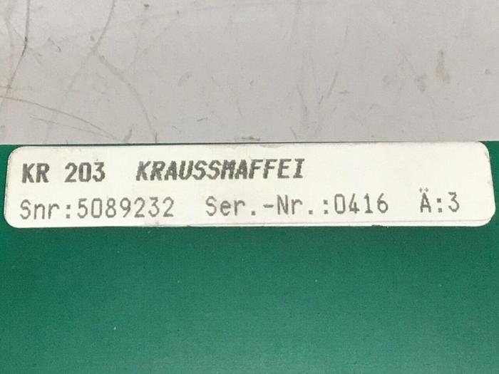 Used KRAUSS MAFFEI Circuit Board / Amplifier 5089232 KR 203 #126077