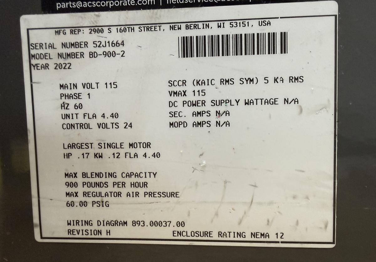 Used DNL / NOT CLEANED 2022 AEC BD-900-2