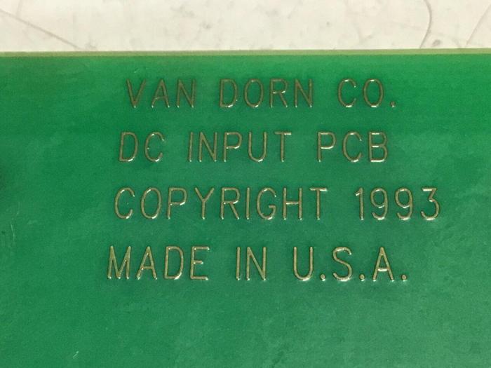 Used VAN DORN DC Input Board 330037 PC330-037 Used