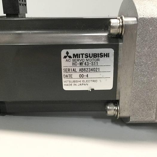 Used MITSUBISHI Servo Motor HC-MF-43-S11 #95958