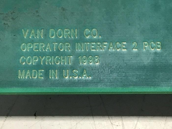 Used VAN DORN Operator Interface Board 330129 PC330-129 330-129 Used