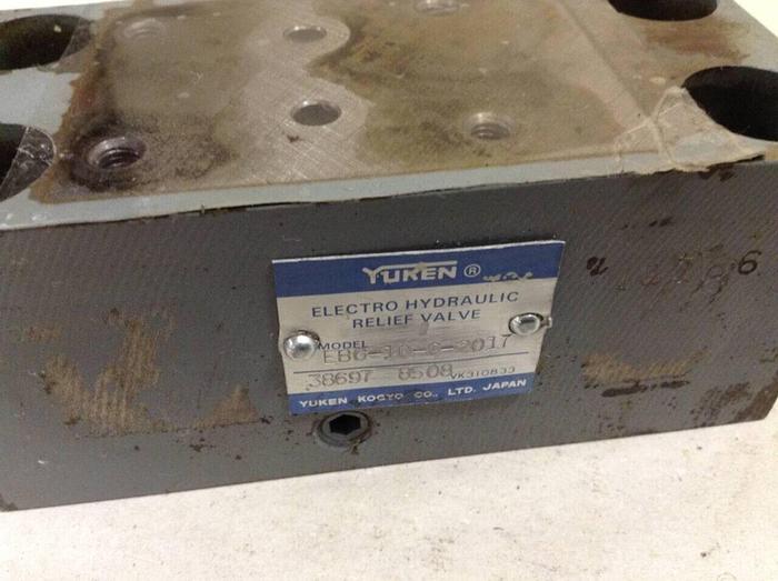 Used YUKEN Hydraulic Relief Valve EBG-10-C-2017 #68199