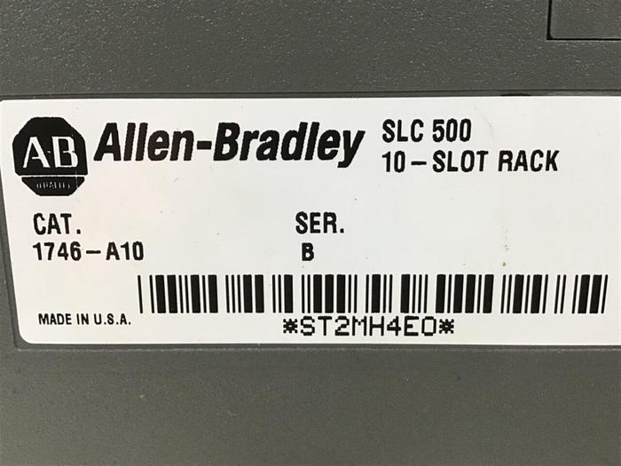 Used ALLEN BRADLEY Power Supply, Slot Rack 1746-P2 SER C / 1746-A10 SER B #129889