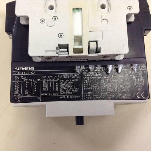 Used SIEMENS Contactor 3TF4422-0A #78002