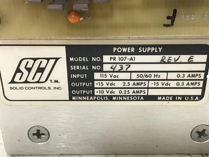 Used SCI Power Supply PR 107-A1 #10010