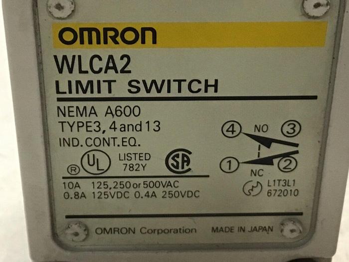 Used OMRON Limit Switch WLCA2 #121666