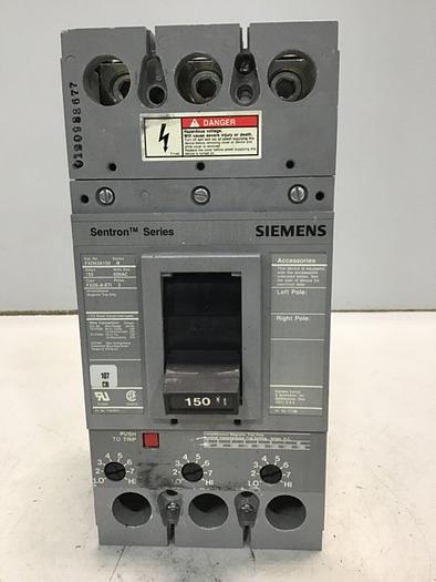 Used SIEMENS 150 Amp Circuit Breaker FXD63A150 Used