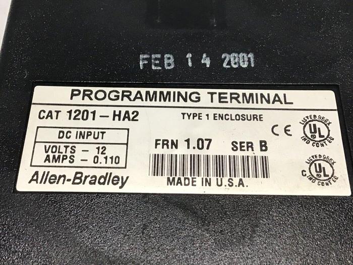 Used ALLEN BRADLEY Programming Terminal 1201-HA2 SER B #113724